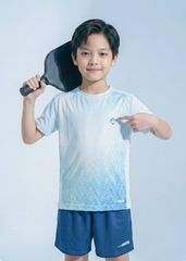 Áo Thun Thể Thao Cho Bé Siêu Nhẹ Ultra Light Xanh Biển Ombre Hoạ Tiết