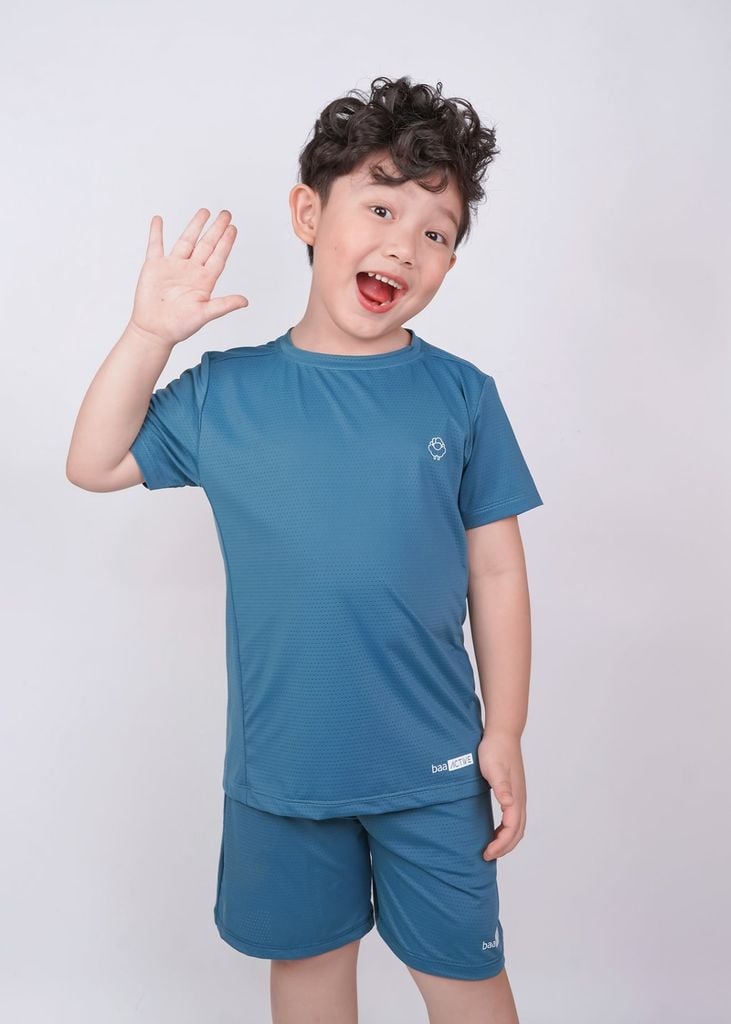 Set Thun Thể Thao Cho Bé Siêu Mát Ultra Cool Xanh Teal Đậm