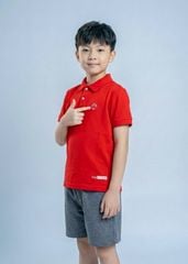 Áo Polo Bé Trai Siêu Nhẹ Ultra Light Đỏ