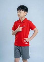 Áo Polo Bé Trai Siêu Nhẹ Ultra Light Đỏ