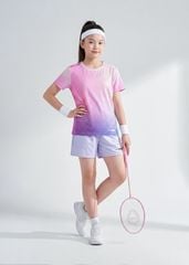 Áo Thun Thể Thao Cho Bé Siêu Nhẹ Ultra Light Hồng Tím Ombre Hoạ Tiết 02