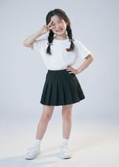 Chân Váy Quần Xếp Ly Bé Gái Đen 06