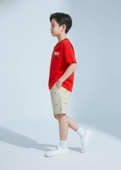 Quần Short Khakis Bé Trai Be Hoạ Tiết Xe Oto