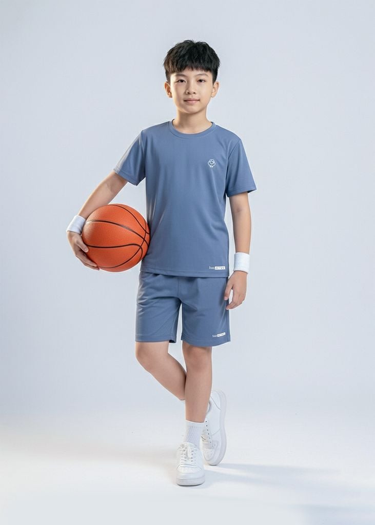 Set Thun Thể Thao Cho Bé Siêu Mát Ultra Cool Xanh Steel