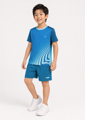 Áo Thun Thể Thao Cho Bé Siêu Nhẹ Ultra Light Navy Geometric Lines