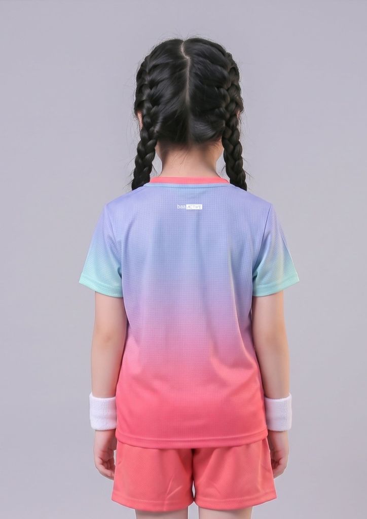 Áo Thun Thể Thao Cho Bé Siêu Nhẹ Ultra Light Hồng Tím Ombre