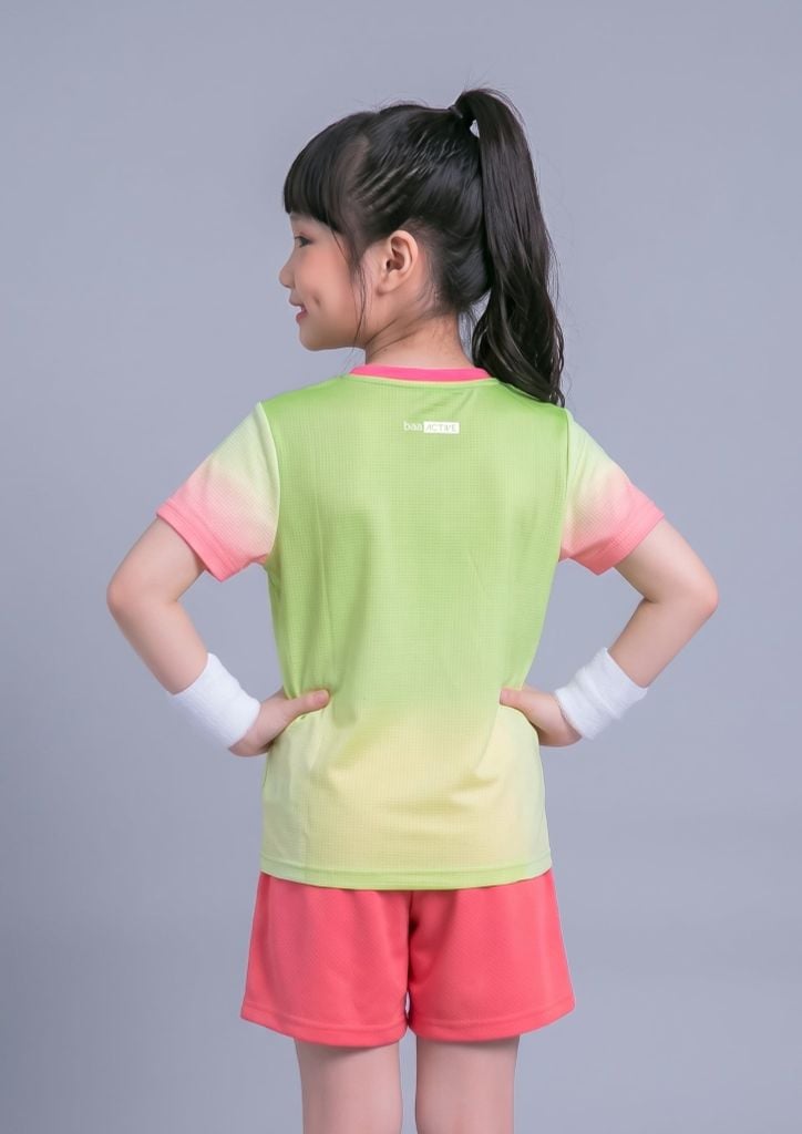 Áo Thun Thể Thao Cho Bé Siêu Nhẹ Ultra Light Xanh Hồng Ombre