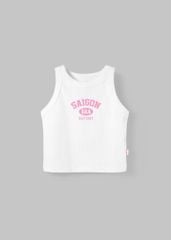 Áo Ba Lỗ Bé Gái Gân Trắng Saigon