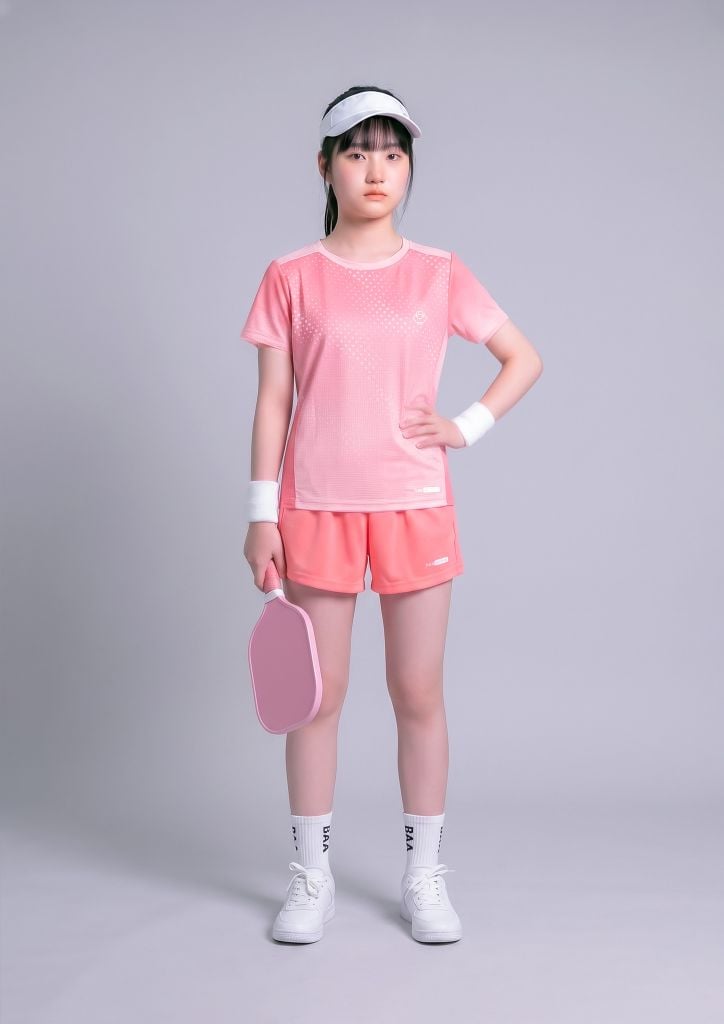 Set Thể Thao Cho Bé Siêu Nhẹ Ultra Light Họa Tiết Halftone (Hồng Dâu + Hồng Dâu 02)