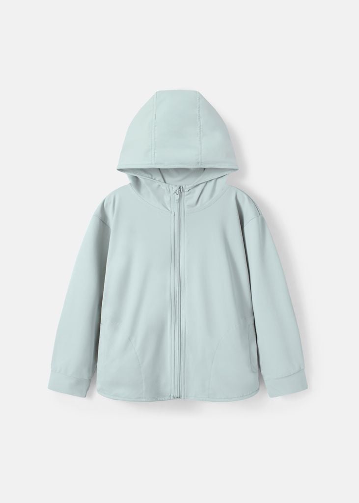 Áo Khoác Chống Nắng Tia UV Siêu Mát Ultra Cool Bé Trai Xám Nhạt