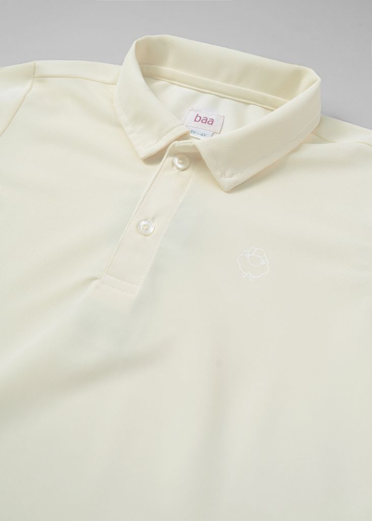 Áo Polo Bé Trai Siêu Nhẹ Ultra Light Kem