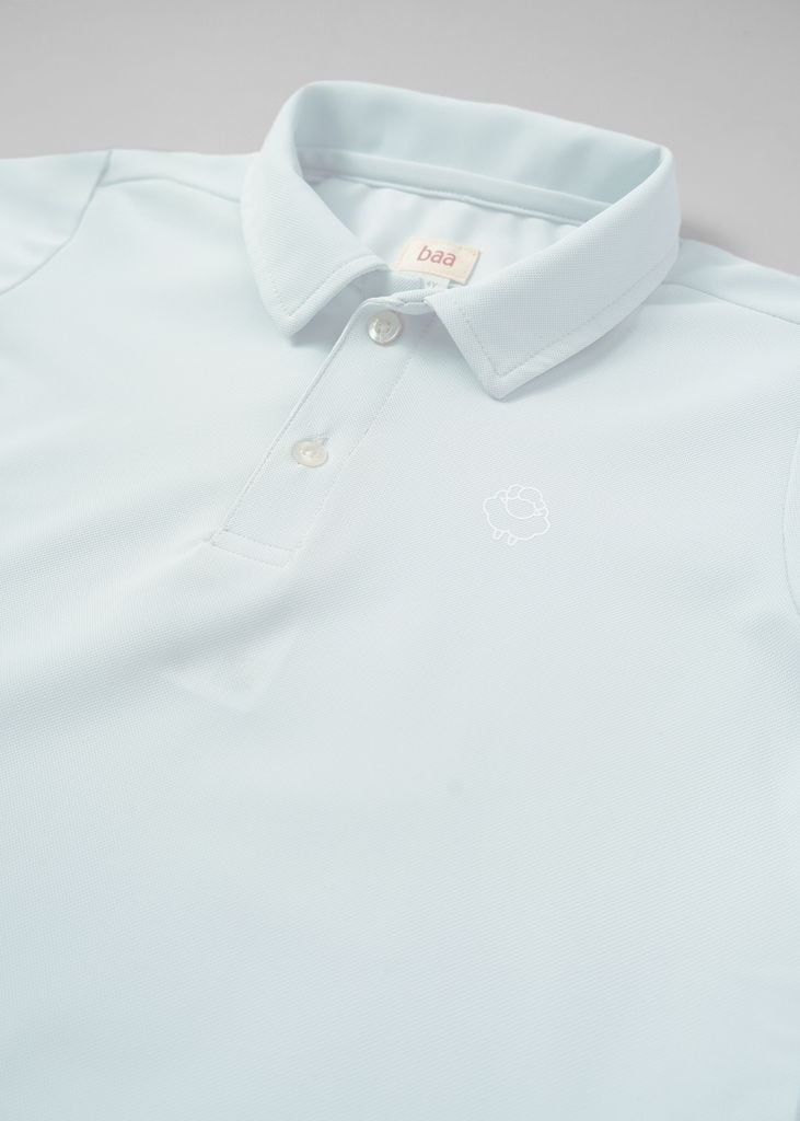 Áo Polo Bé Trai Siêu Nhẹ Ultra Light Xanh Nhạt