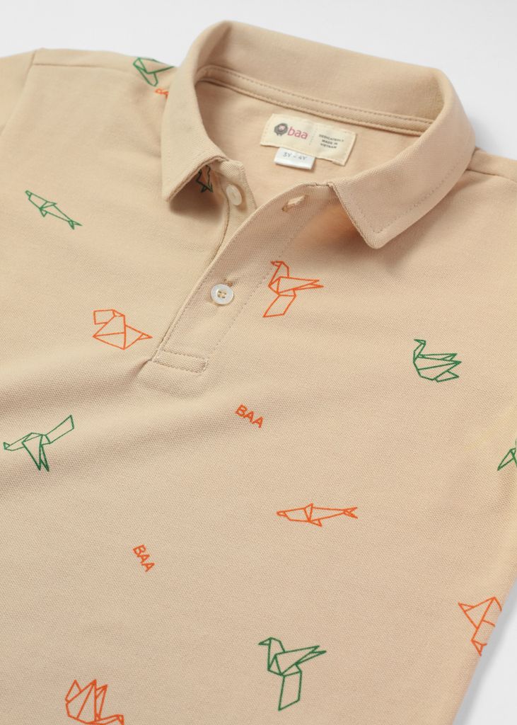 Áo Polo Ngắn Tay Bé Trai Be Hoạ Tiết Origami