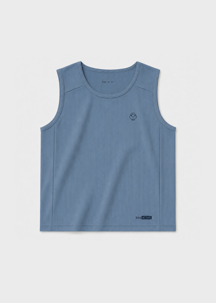 Áo Tank Top Thể Thao Bé Trai Siêu Mát Ultra Cool Xám Xanh