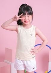 Áo Thể Thao Cộc Tay Bé Gái Siêu Nhẹ Ultra Light Vàng Nhạt