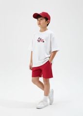 Áo Thun Form Rộng Bé Trai 180gsm Trắng Giáng Sinh BC-AT30N-32