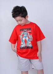 Áo Thun Form Rộng Bé Trai 210gsm Đỏ Robo