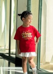 Áo Thun Form Rộng Cho Bé 210gsm Đỏ Tự Hào Việt Nam