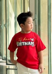 Áo Thun Form Rộng Cho Bé 210gsm Đỏ Tự Hào Việt Nam (Typo)
