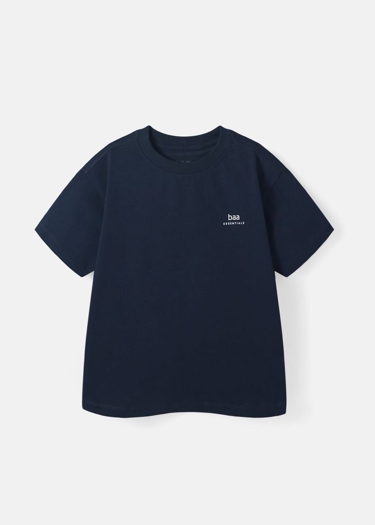 Áo Thun Form Rộng Bé Trai Navy 03