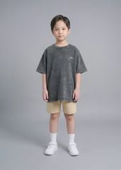 Áo Thun Form Rộng Bé Trai Wash Xám Khói 02