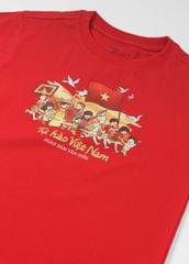 Áo Thun Form Rộng Cho Bé 210gsm Đỏ Tự Hào Việt Nam