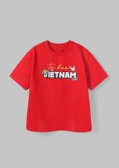Áo Thun Form Rộng Cho Bé 210gsm Đỏ Tự Hào Việt Nam (Typo)