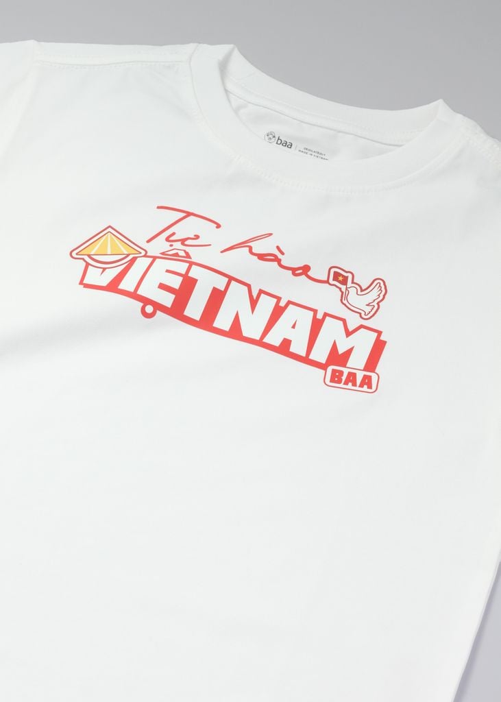 Áo Thun Form Rộng Cho Bé 210gsm Trắng Tự Hào Việt Nam (Typo)
