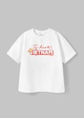 Áo Thun Form Rộng Cho Bé 210gsm Trắng Tự Hào Việt Nam (Typo)