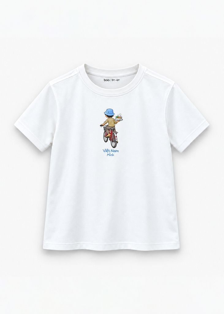 Áo Thun Form Rộng Cho Bé Cotton Mát Cool Jade Hủ Tiếu Gõ