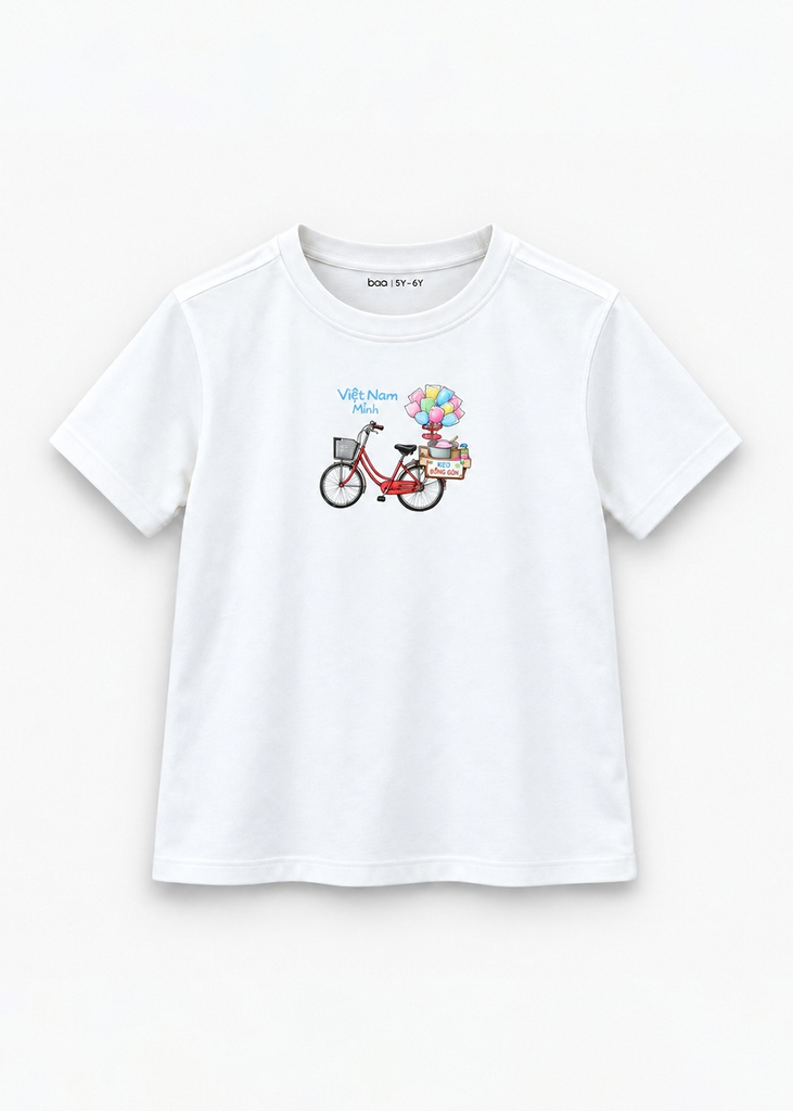 Áo Thun Form Rộng Cho Bé Cotton Mát Cool Jade Kẹo Bông Gòn