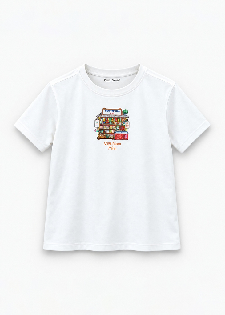 Áo Thun Form Rộng Cho Bé Cotton Mát Cool Jade Tiệm Tạp Hoá
