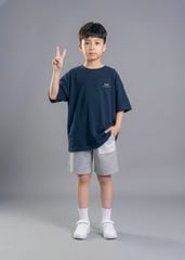 Áo Thun Form Rộng Cho Bé Navy