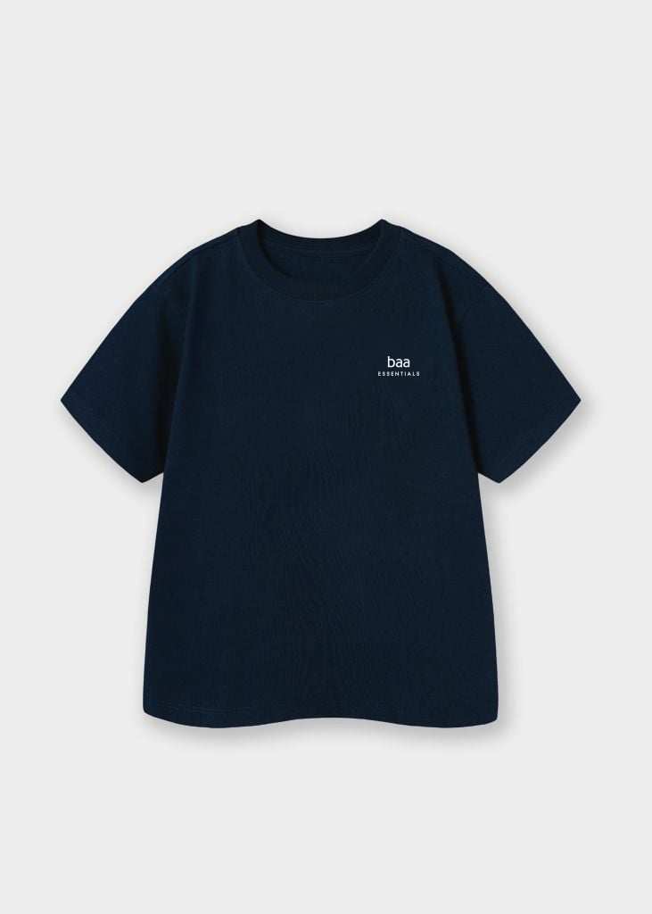 Áo Thun Form Rộng Cho Bé Navy