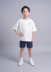 Áo Thun Form Rộng Cho Bé Trắng Kem