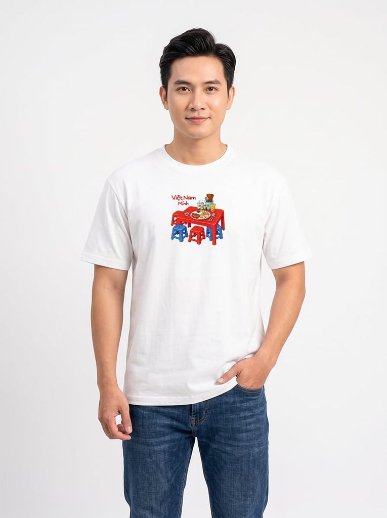[QUÀ TẶNG] Áo Thun Form Rộng Unisex Cotton Mát Cool Jade Cơm Tấm