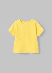 Áo Thun Gân Ngắn Tay Bé Gái Vàng Nơ