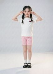 Áo Thun Ngắn Tay Bé Gái Trắng Thêu Xù Dưa Hấu