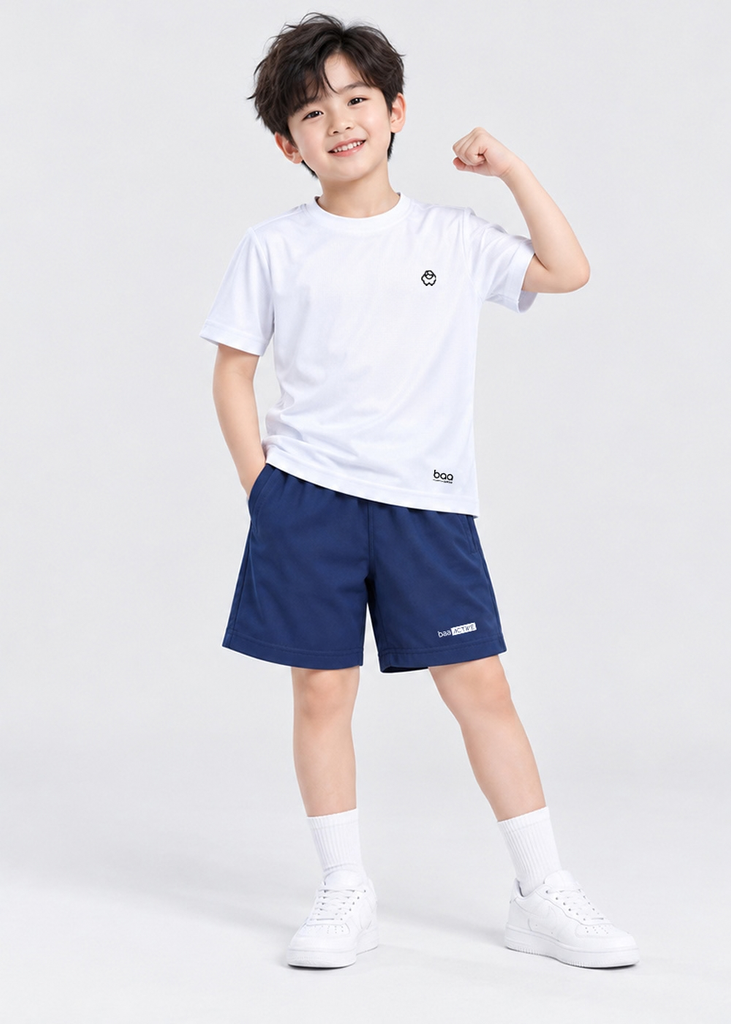 Áo Thun Thể Thao Bé Trai Siêu Mát Ultra Cool Trắng*