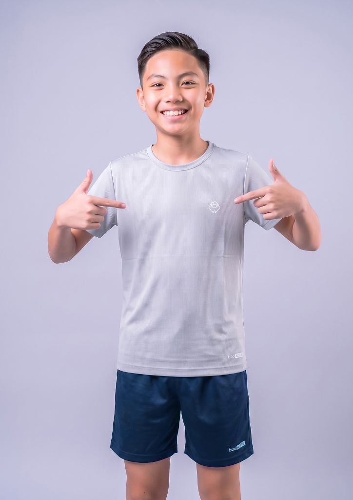 Áo Thun Thể Thao Bé Trai Siêu Mát Ultra Cool Xám
