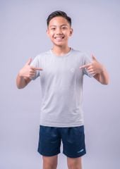 Áo Thun Thể Thao Bé Trai Siêu Mát Ultra Cool Xám