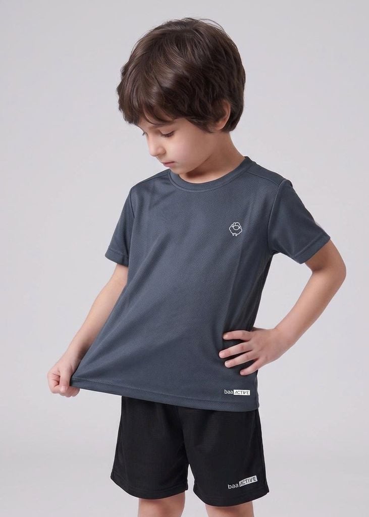 Áo Thun Thể Thao Bé Trai Siêu Nhẹ Ultra Light Navy
