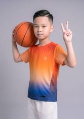 Áo Thun Thể Thao Cho Bé Siêu Nhẹ Ultra Light Cam Navy Ombre