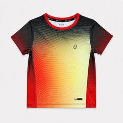 Áo Thun Thể Thao Cho Bé Siêu Nhẹ Ultra Light Đỏ Vàng Ombre Zigzag