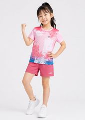 Áo Thun Thể Thao Cho Bé Siêu Nhẹ Ultra Light Hồng Dot Splash