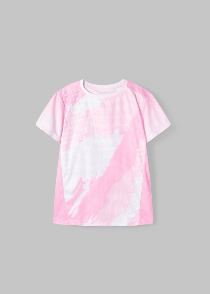 Áo Thun Thể Thao Cho Bé Siêu Nhẹ Ultra Light Hồng Hoạ Tiết Abstract