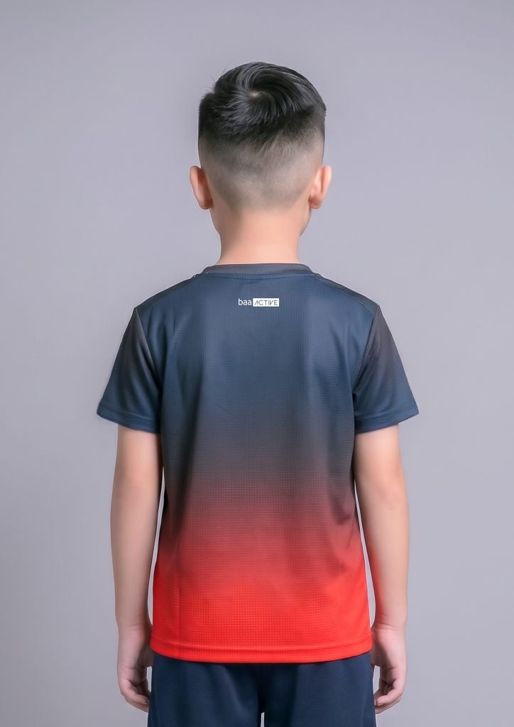 Áo Thun Thể Thao Cho Bé Siêu Nhẹ Ultra Light Navy Hoạ Tiết Halftone