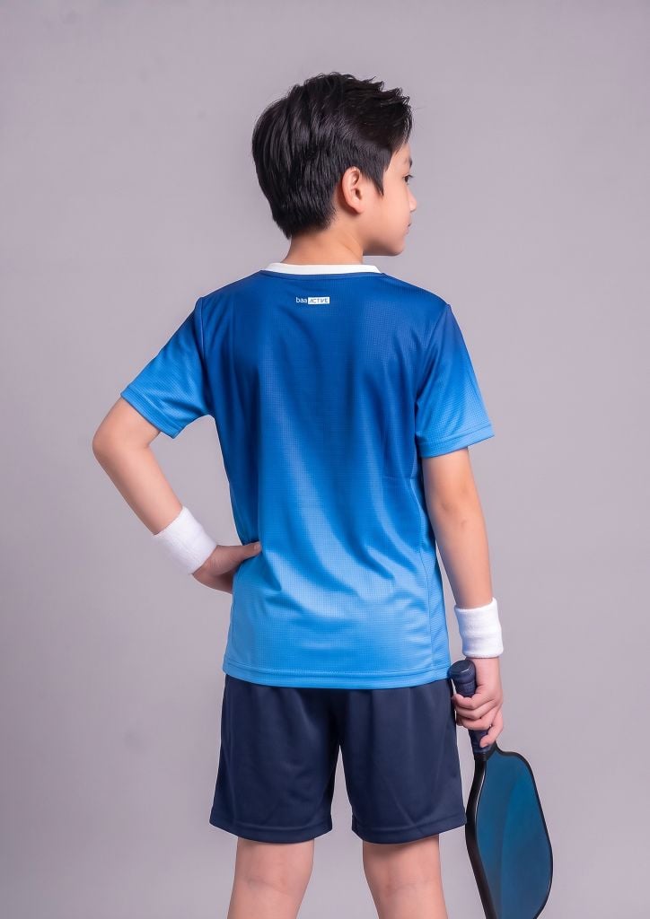 Áo Thun Thể Thao Cho Bé Siêu Nhẹ Ultra Light Navy Vàng Ombre