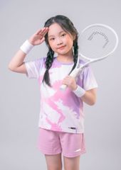 Áo Thun Thể Thao Cho Bé Siêu Nhẹ Ultra Light Tím Hoạ Tiết Tie Dye 02
