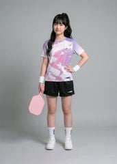 Áo Thun Thể Thao Cho Bé Siêu Nhẹ Ultra Light Tím Hoạ Tiết Tie Dye